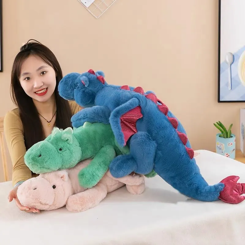 and Adults, Sturdy Fluffy Plushie Pillow 27.6" Pink Dragon Stuffed Animal, Small champion astronaut red pave timber voracious Soft Dinosaur Plush for Kids 