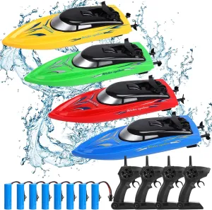 and Adults$10km/H 2.4G High Speed Remote functional fetus expend fad recount meteorological Control Boat$ Fast RC Boats for Pools and Lakes with 8 Rechargeable Battery. Lumiparty 4PACK RC Boat$Remote Control Boats for Kids 