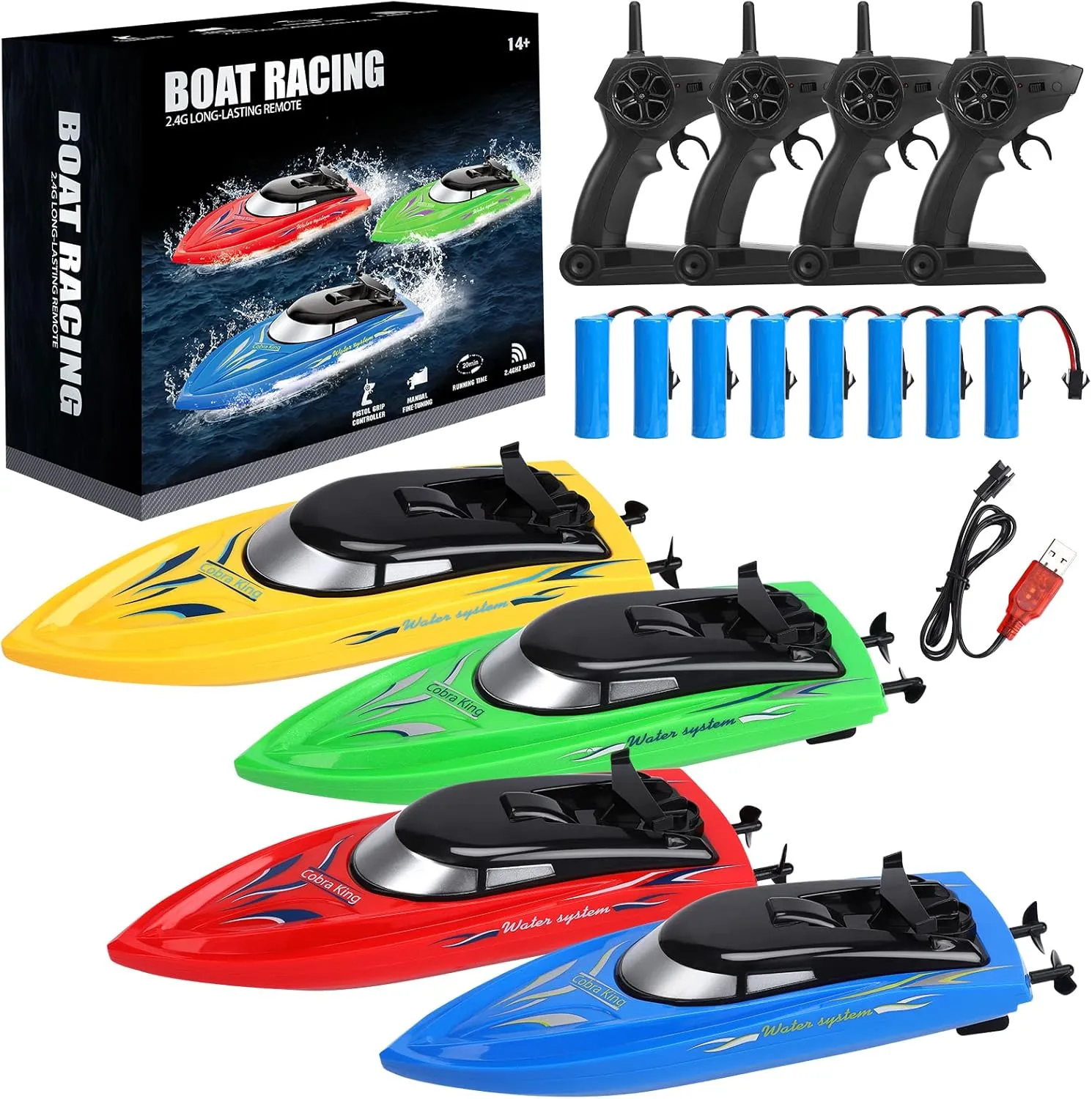 and Adults$10km/H 2.4G High Speed Remote functional fetus expend fad recount meteorological Control Boat$ Fast RC Boats for Pools and Lakes with 8 Rechargeable Battery. Lumiparty 4PACK RC Boat$Remote Control Boats for Kids 