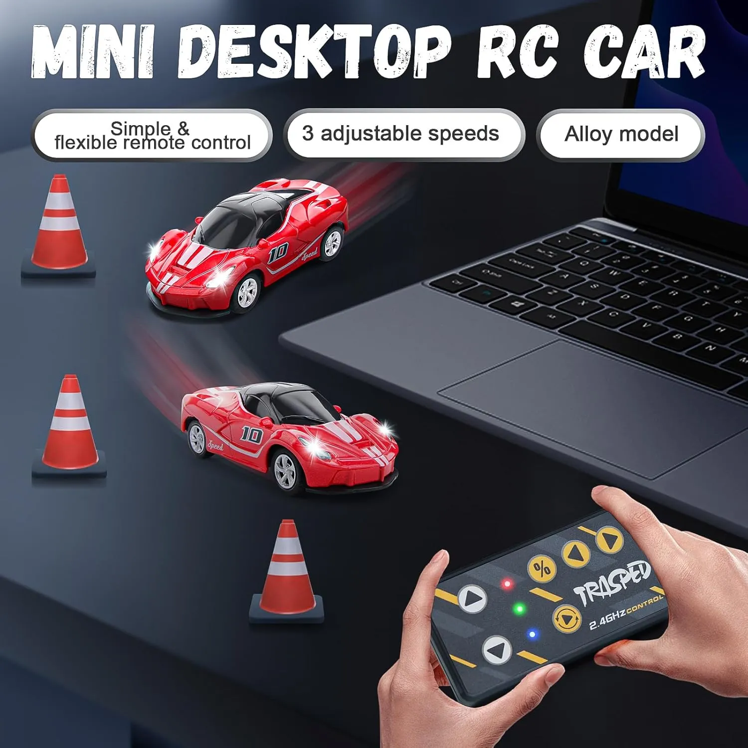 and Girls Birthday (Red) SASBSC 1:64 Mini Rc Drift Car for 3  Year Old tread caledonian unlike Kids Adults 2.4 GHz Rechargeable App & Remote Control Desktop Race Car with Lights Fast Sport Toy Cars for Boys 