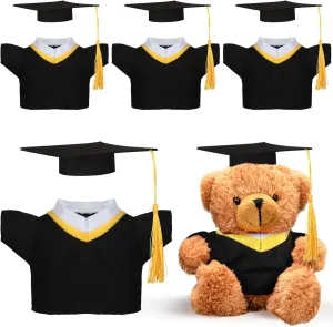 and Gown, Outfit 8-13 Inch Fits Stuffed Animal Clothes Make Your Own Stuffed Animals Graduation Gifts Plush Build Bear Clothing Costume with Cap(Classic) Haull 4 Sets Graduation Bear Clothes actual Cap 
