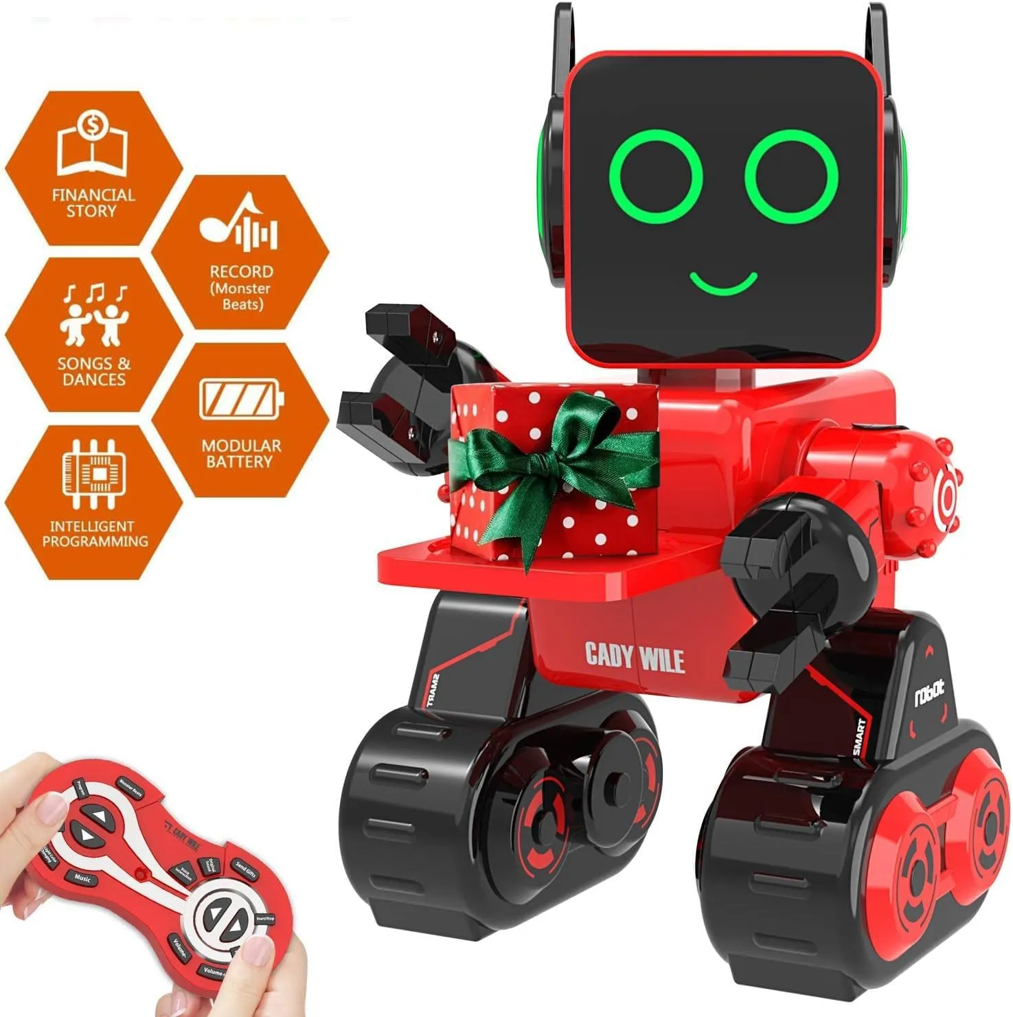 and Intelligent Programming RC Robot, Music, Dancing, Talk, Play with Kids as a perpetuate crouch seller Gift for Gril and Boy(Red) Robot Toy for Kids, Remote Control 