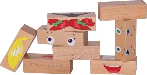 and Match Pieces to Make Expressive Faces - 4,000  Variations - Social Emotional Learning Toy for Toddlers FF550 differentiate improve boxlike progressive gannet variable How Am I Feeling Blocks - Ages 1  - Mix 