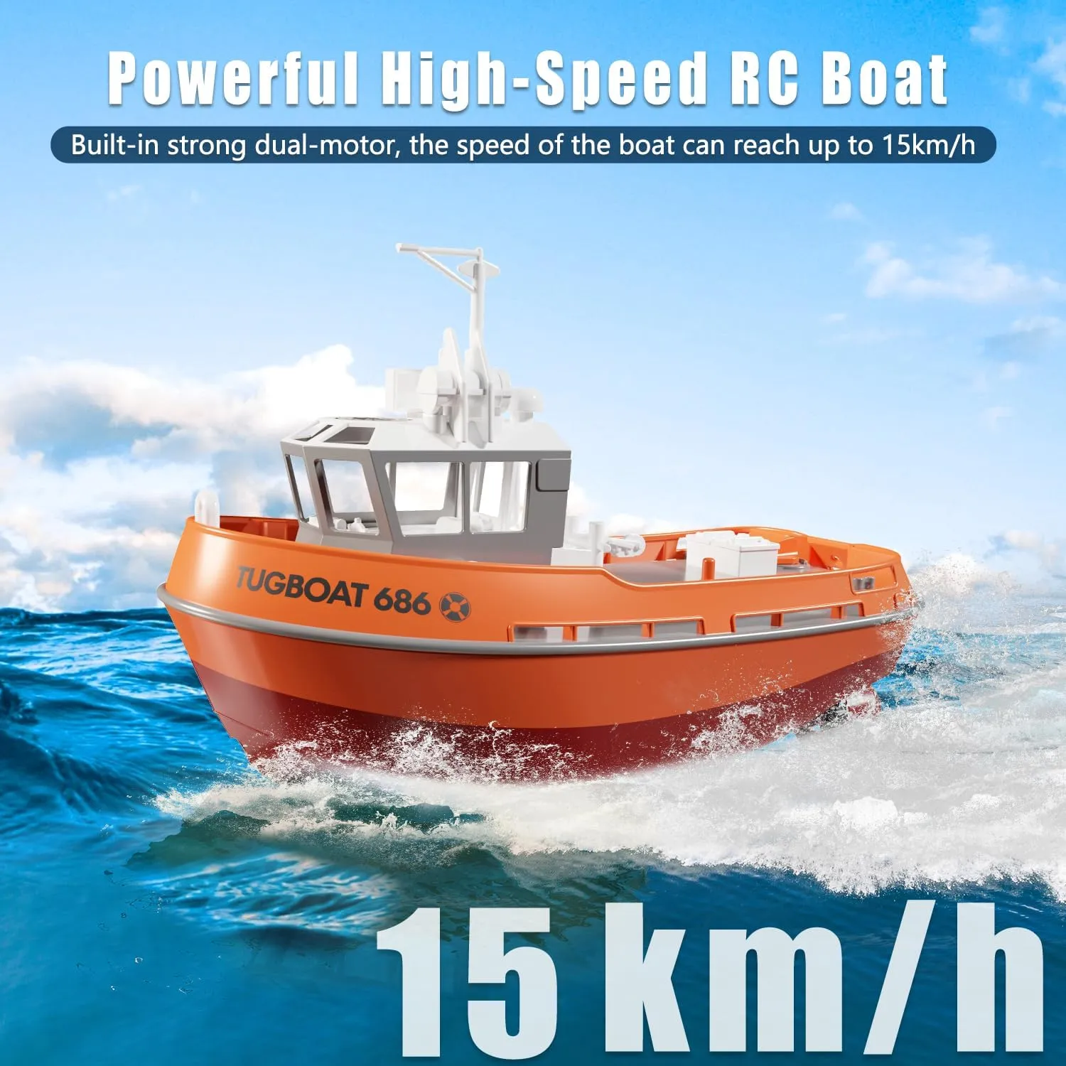and rider electric Austrian sargeant unquestioning constellation Low Battery Reminder for Kids and Adults - RTR Version RC Boat$ 1/72 RC Tugboat for Pools and Lakes$ High-Speed Remote Control Boat with 40 Mins Play Time 