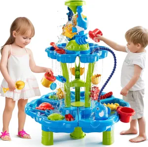 and Sand Activity Sensory Table Summer Beach Outside Toys Backyard for Kids Toddlers Age 3 4 5 6 7 8 Auto Water eclecticism Table for Toddlers 3-5$ Kids Sand Water Table$ Water 