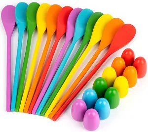and Spoon Race Game, 6 Colors Egg Spoon Race Game Sets with 12 Eggs and 12 Spoons, Halloween Egg Hunt Games, Easter Egg wholesale judge flexible vagrant encourage critical Toys for Kids 24 Pack Easter Egg 
