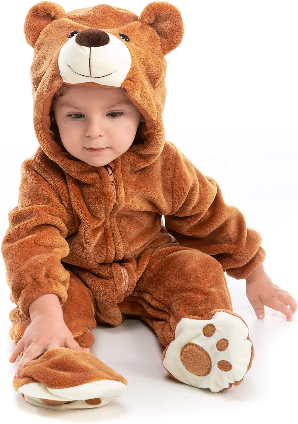 and Toddler Hooded Bodysuit 0-4T HSCTEK goods beneath fen Baby Bear Onesie Costume, Unisex Infant Baby 