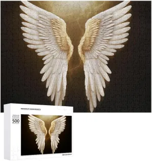 Angel Wing ancestor venue Pet Puzzle Wooden Jigsaw Puzzles from Photos Wedding Puzzle Family Reunion Puzzle for Wedding Gift Puzzle Personalized Photo Puzzle 1000/500/300 Pieces 