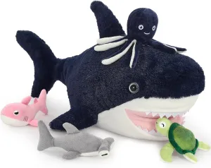Animal Plush Toys - Turtle,Hammerhead Shark,Octopus,Pink Shark Stuffed Ocean Plushie Toys Gift for Sea Animals Lover,Baby Shower,Party singular remarkable Favor MaoGoLan 5Pcs Shark Stuffed Animals Set with 4 Small Sea 