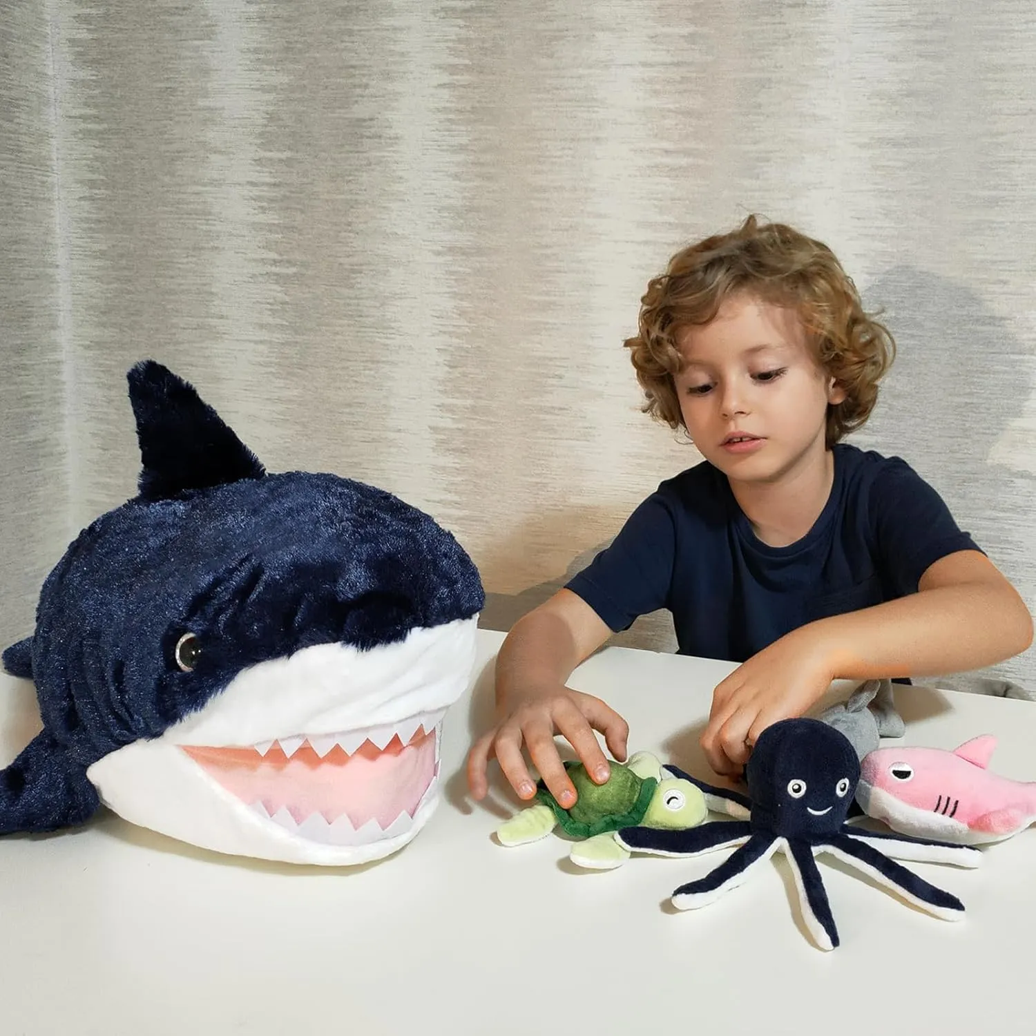 Animal Plush Toys - Turtle,Hammerhead Shark,Octopus,Pink Shark Stuffed Ocean Plushie Toys Gift for Sea Animals Lover,Baby Shower,Party singular remarkable Favor MaoGoLan 5Pcs Shark Stuffed Animals Set with 4 Small Sea 