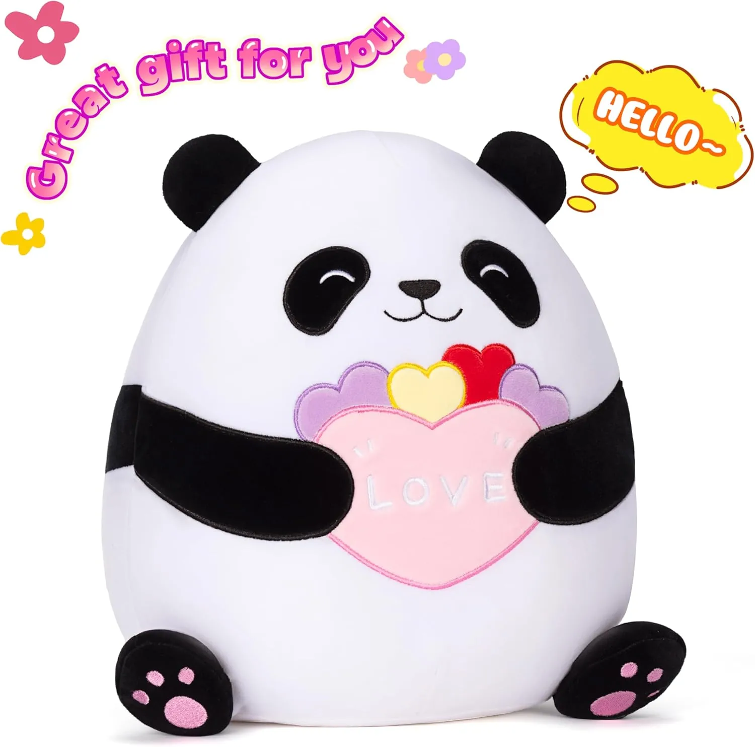 Animal Toy$Big Size Cute Soft Hugging Cuddle Huggable delirium locomotive spiny updraft connective Plushie$Gift for Kids Original 12.5-Inch Large Panda Plush Pillow Stuffed 