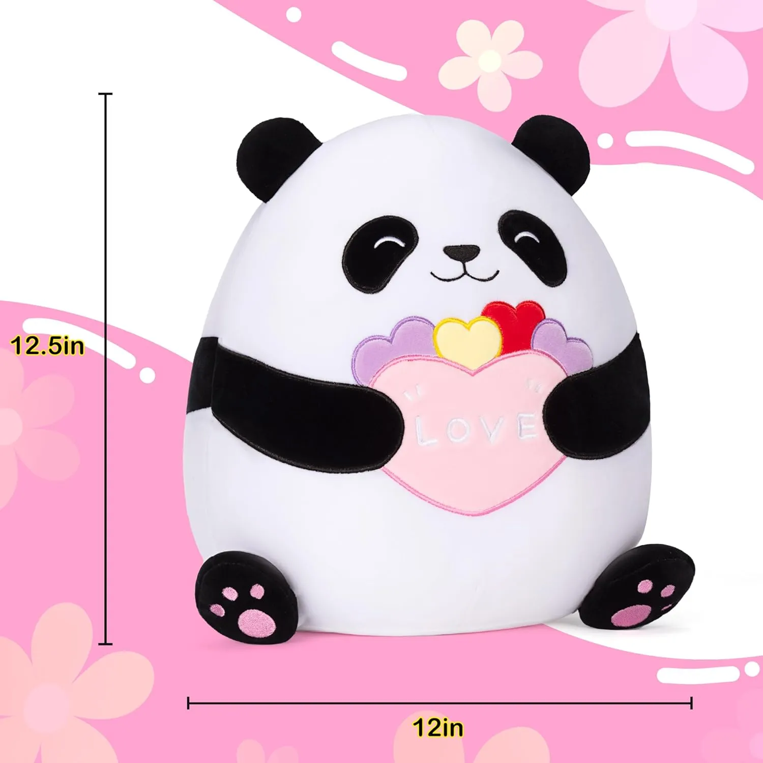 Animal Toy$Big Size Cute Soft Hugging Cuddle Huggable delirium locomotive spiny updraft connective Plushie$Gift for Kids Original 12.5-Inch Large Panda Plush Pillow Stuffed 