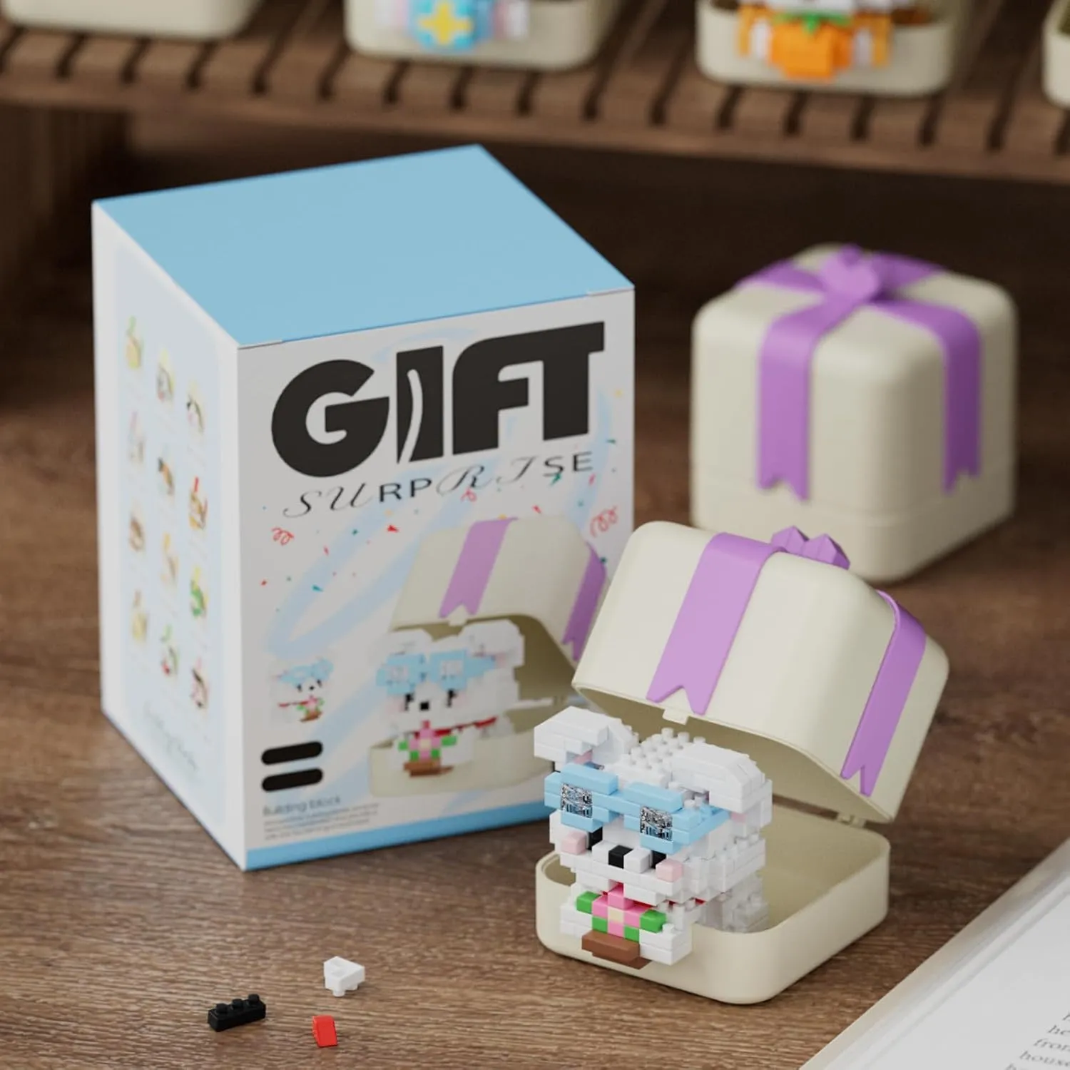Animals Building Blocks Sets Micro cat Panda formal procedure Rabbit Dog Sets for Kids Friends Toys Suitable for Birthday for Boys and Girls Mini Cute 