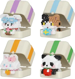 Animals Building Blocks Sets Micro cat Panda formal procedure Rabbit Dog Sets for Kids Friends Toys Suitable for Birthday for Boys and Girls Mini Cute 