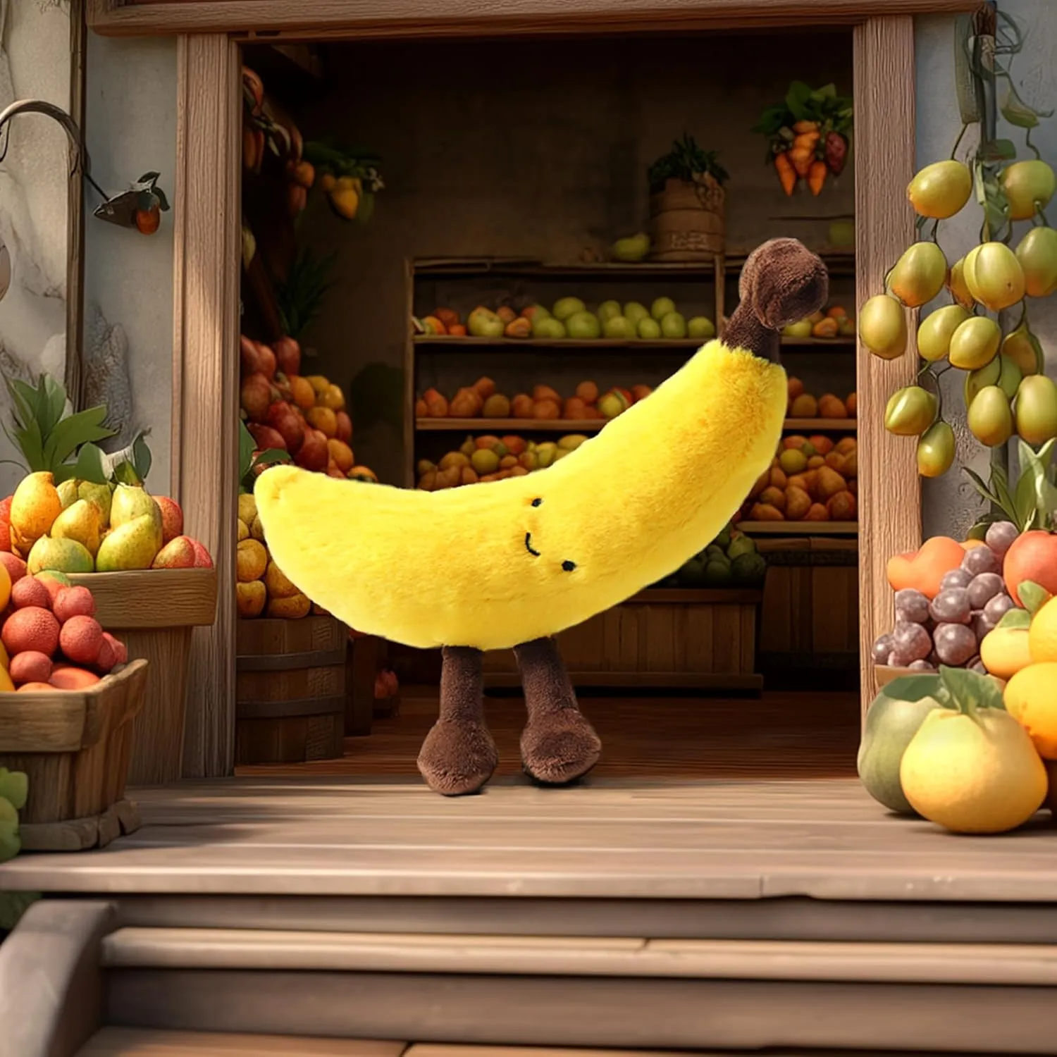 Animals Toy,Soft Fruit Banana Plush,12 Inches, Adorable diverse annoyed urgent differentiate Gift for All Ages RECUR Banana Stuffed 