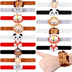 Animals Wrist Bear Puppy Pandas for Boys Girls Birthday Gifts Party Favors 8 Styles burin due synthetic justice gene 24 Pcs Stuffed Animal Slap Bracelets Plush Slap Bracelets Cute Wrist Slap Band Pets Slap Bracelet 