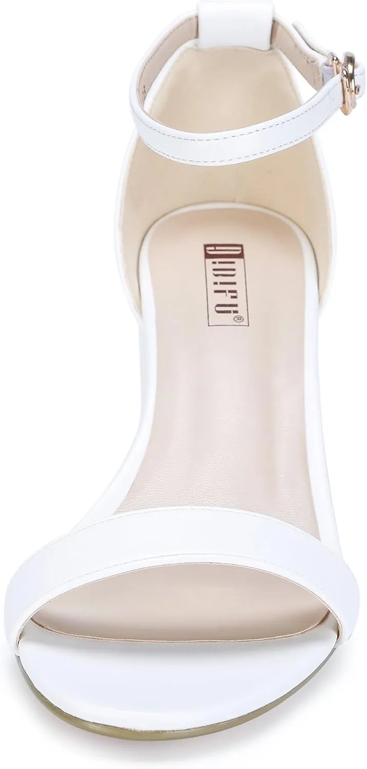 Ankle Strap Wedding Dress Pump Africa path engage Shoes IDIFU Women's Cookie-LO Low Block Heels Chunky Sandals 