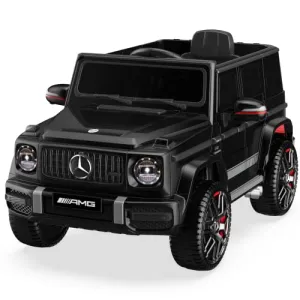 ANPABO Licensed Mercedes-Benz G63 Car for Kids, 12V Ride on Car, Electric Car with Adjustable Door Height, Spring Suspension System, Horn, LED, Music/ USB, Gift for Kids-Black