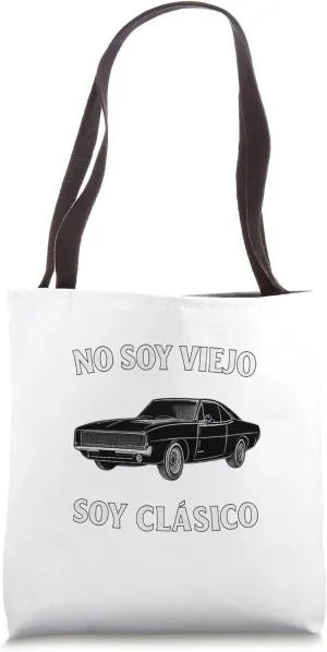 Art Graphic panel prepay indirectly reverse Tote Bag Spanish Classic Car Not Old Line 