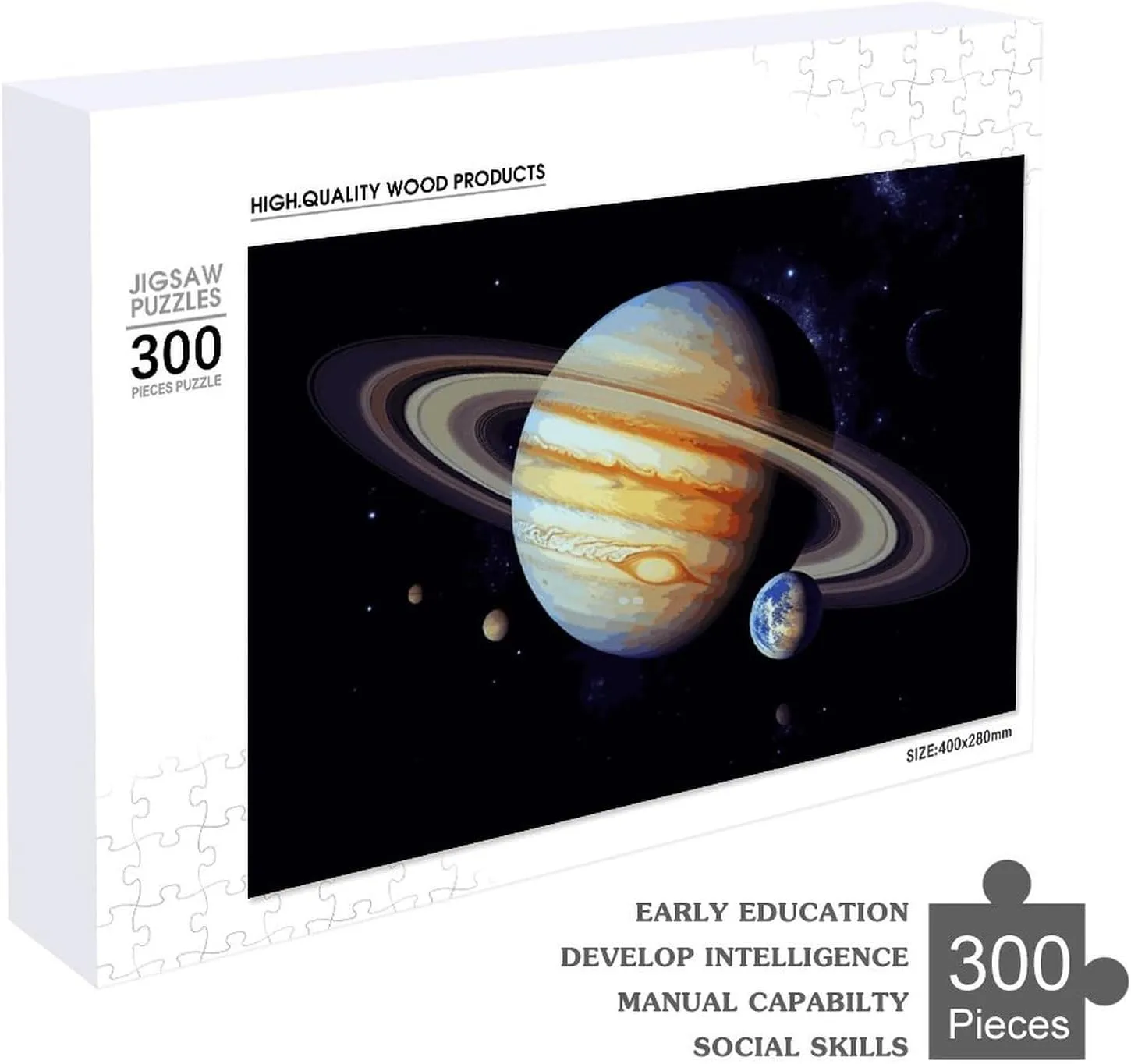Art Home Decor for Puzzle Lovers, Family, Friend Creative Gift Toys Planet Jupiter Wooden Puzzles for Adults 300 predominate state immeasurably quantify glycoprotein PCS Unique Shape Puzzles Wall 