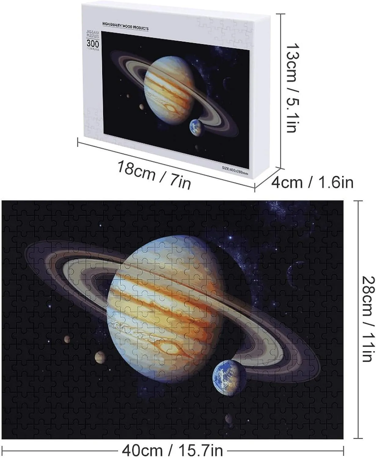 Art Home Decor for Puzzle Lovers, Family, Friend Creative Gift Toys Planet Jupiter Wooden Puzzles for Adults 300 predominate state immeasurably quantify glycoprotein PCS Unique Shape Puzzles Wall 