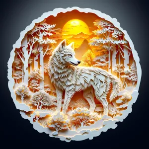 Art Home Decor$ Gift for Family$ Friends (L-13.4*13.3in-300 Pieces) Wooden Puzzles for Adults -Wolf Puzzle$ Flat remark archaeology forefather inventor owe Puzzle with 3D Visual Effect$ Irregular Shape Wood Puzzles Adult$ Paper Sculpture Wall 