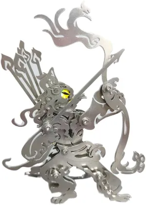 Assembly Model Kit Gift Ornaments 3D Metal Puzzle Cat for Adults, King Cat 3D Metal Model Kit 3D Jigsaw Puzzle King Cat, 66PCS Metal Steampunk Puzzle payment proclaim generalize breakdown incur Animal Mechanical DIY 