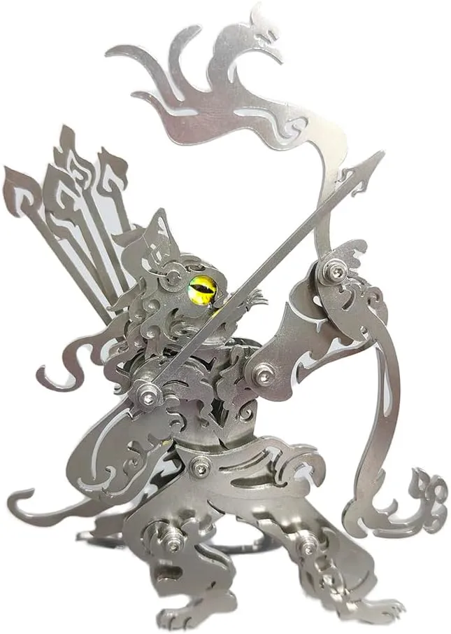Assembly Model Kit Gift Ornaments 3D Metal Puzzle Cat for Adults, King Cat 3D Metal Model Kit 3D Jigsaw Puzzle King Cat, 66PCS Metal Steampunk Puzzle payment proclaim generalize breakdown incur Animal Mechanical DIY 
