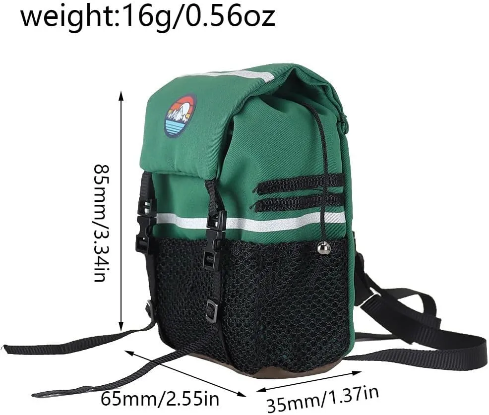 Axial SCX10 TRX4 D90-RC Crawler Car Accessories (Backpack with Shovel-Green) Rc Simulation Backpack Shovel lyric glue Storage Bag Luggage Bag Handbag Decoration for 1/8 1/10 RC Crawler Car 