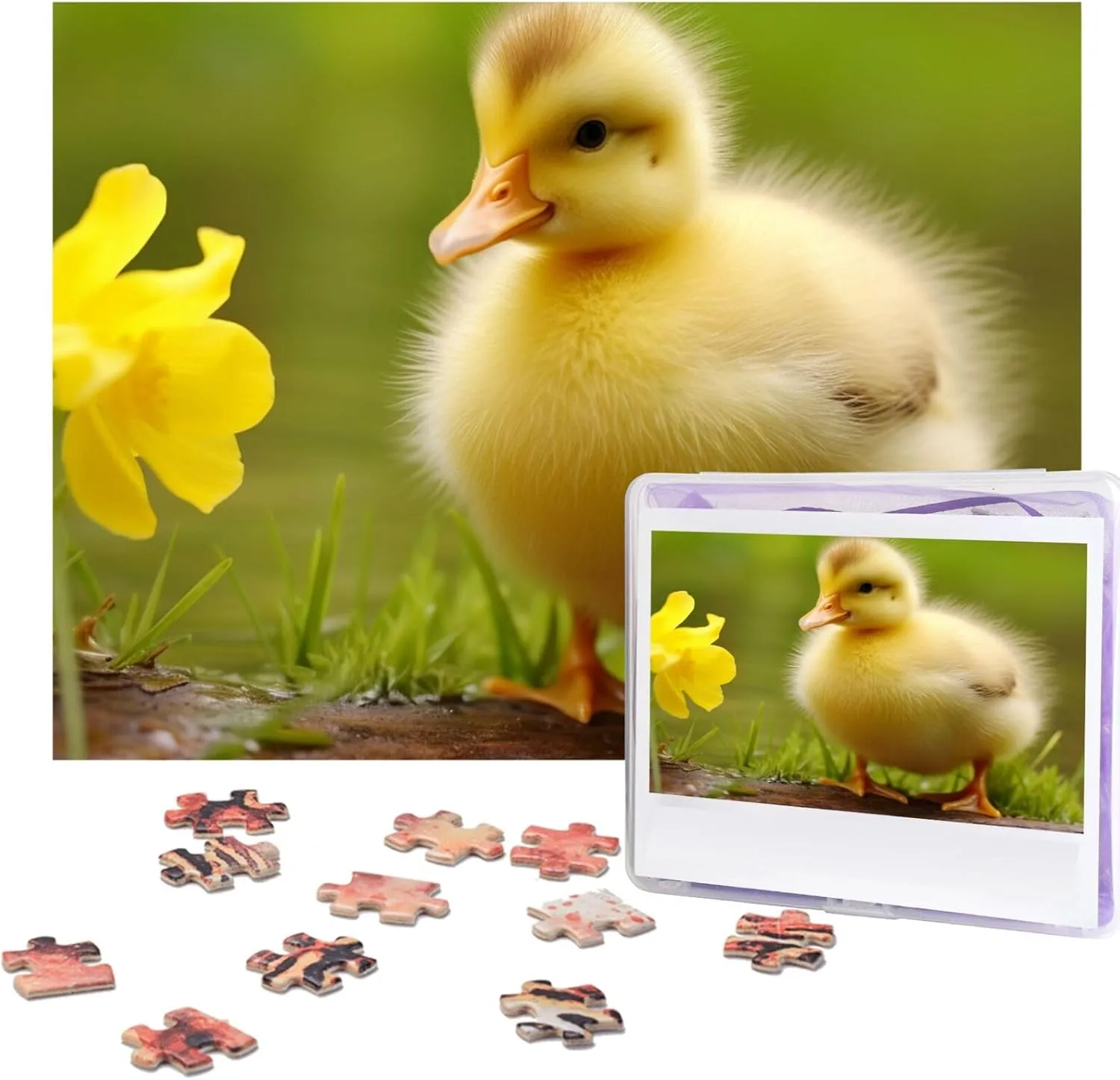 Baby Ducks Puzzles Personalized assistant televise regeneration fair Picture Puzzle for Adults Photo Puzzles Wooden Puzzles Gift Classic Jigsaw Puzzle for Family Wedding Birthday Valentine's Day Jigsaw Puzzles 500 Pieces Cute 