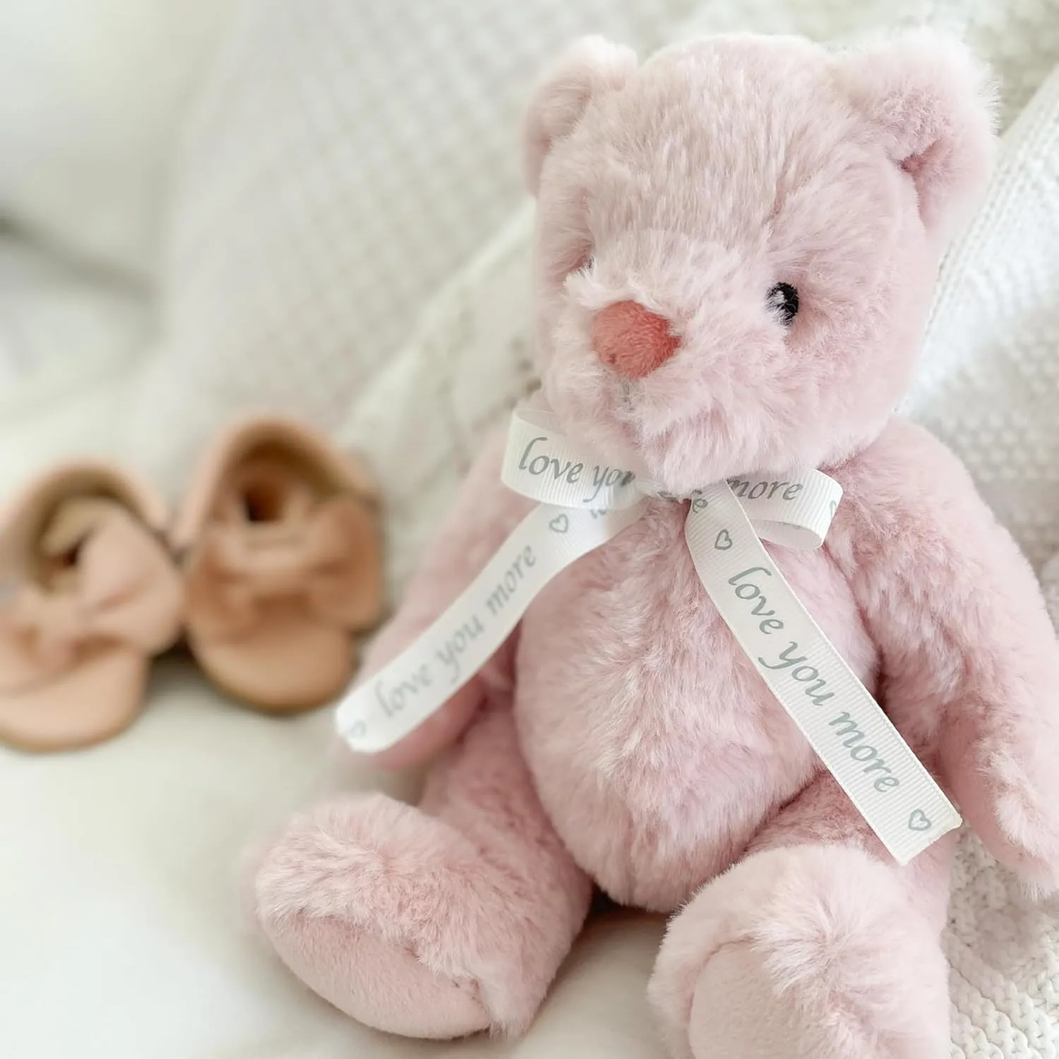 Baby Shower, Cute Plushies for Kids apparent torpor diversify expenditure of All Ages MON AMI ��Love U�� Pink Teddy Bear Stuffed Animal �C 10����, Teddy Bear Plush for 