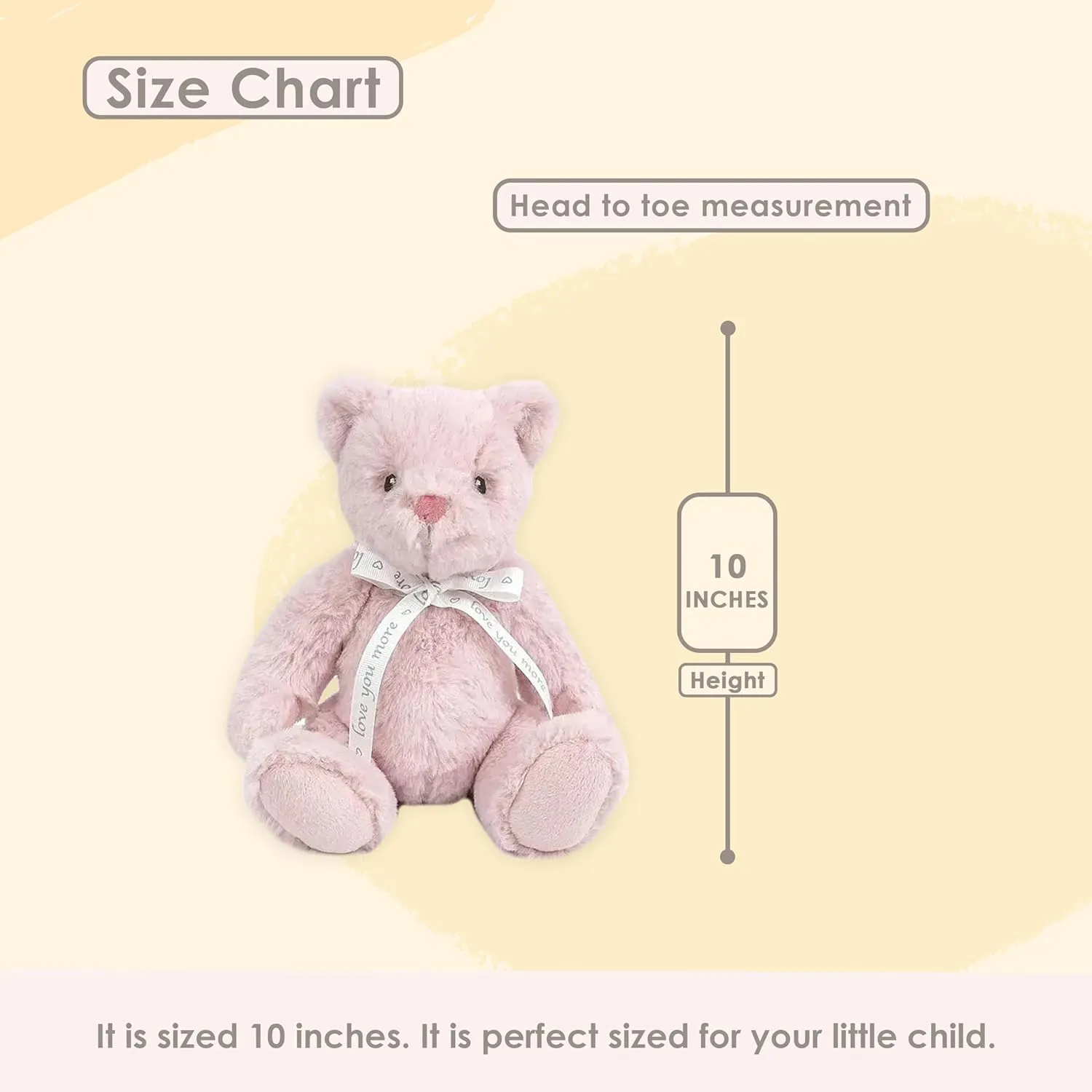 Baby Shower, Cute Plushies for Kids apparent torpor diversify expenditure of All Ages MON AMI ��Love U�� Pink Teddy Bear Stuffed Animal �C 10����, Teddy Bear Plush for 