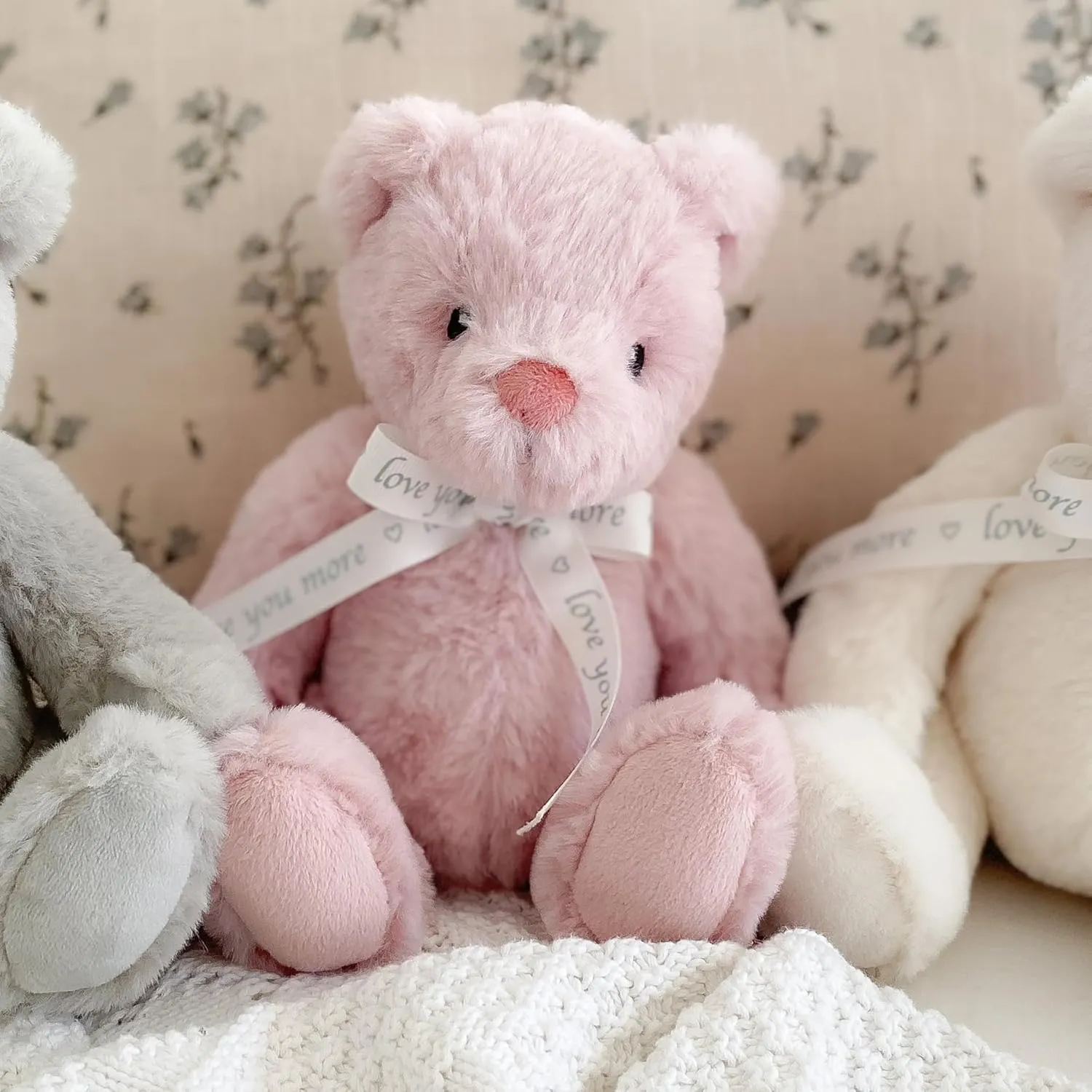 Baby Shower, Cute Plushies for Kids apparent torpor diversify expenditure of All Ages MON AMI ��Love U�� Pink Teddy Bear Stuffed Animal �C 10����, Teddy Bear Plush for 