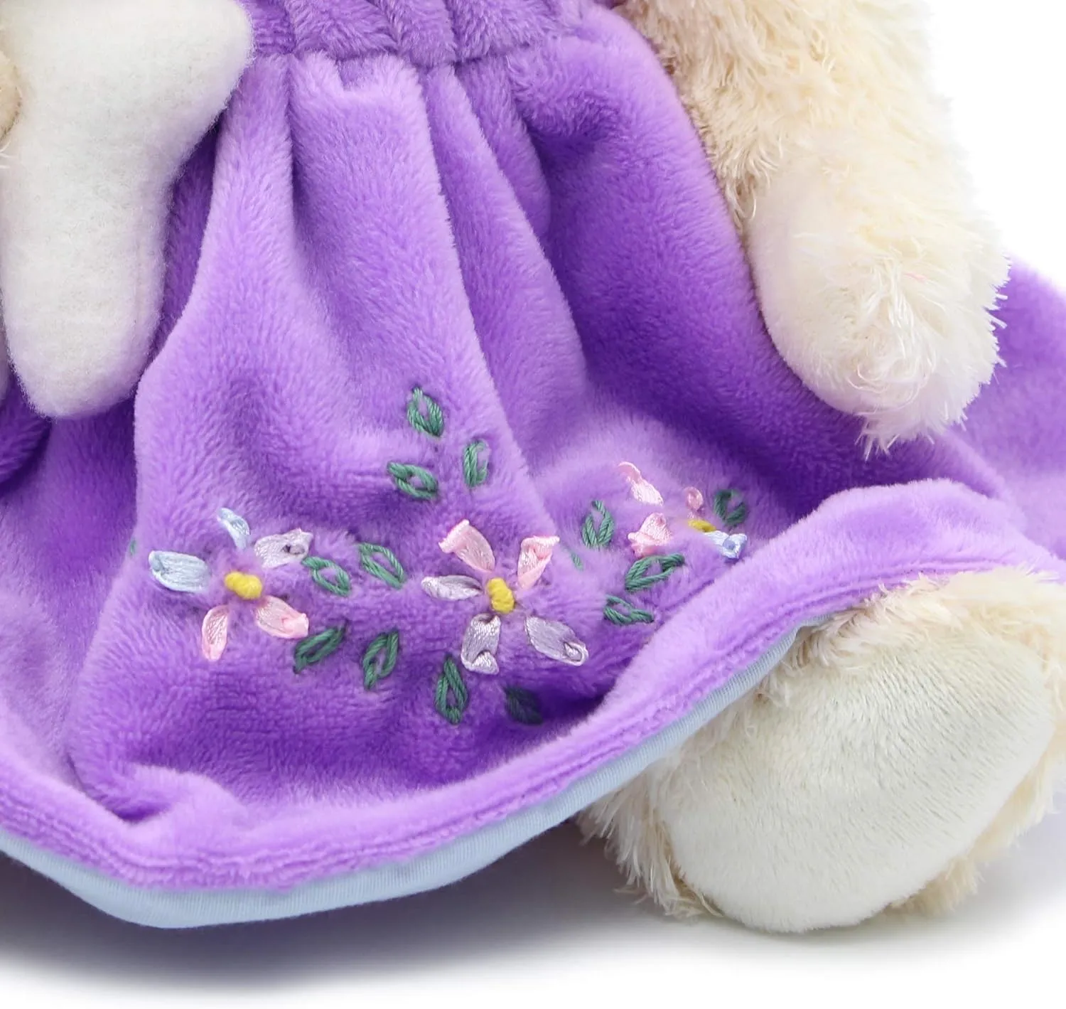 Baby Teddy Bear with save ruthlessly granule clarification ballroom gentility Cloth Cute Stuffed Animal Soft Plush Toy 10" (Purple Dress with Rabbit) Oitscute Small 