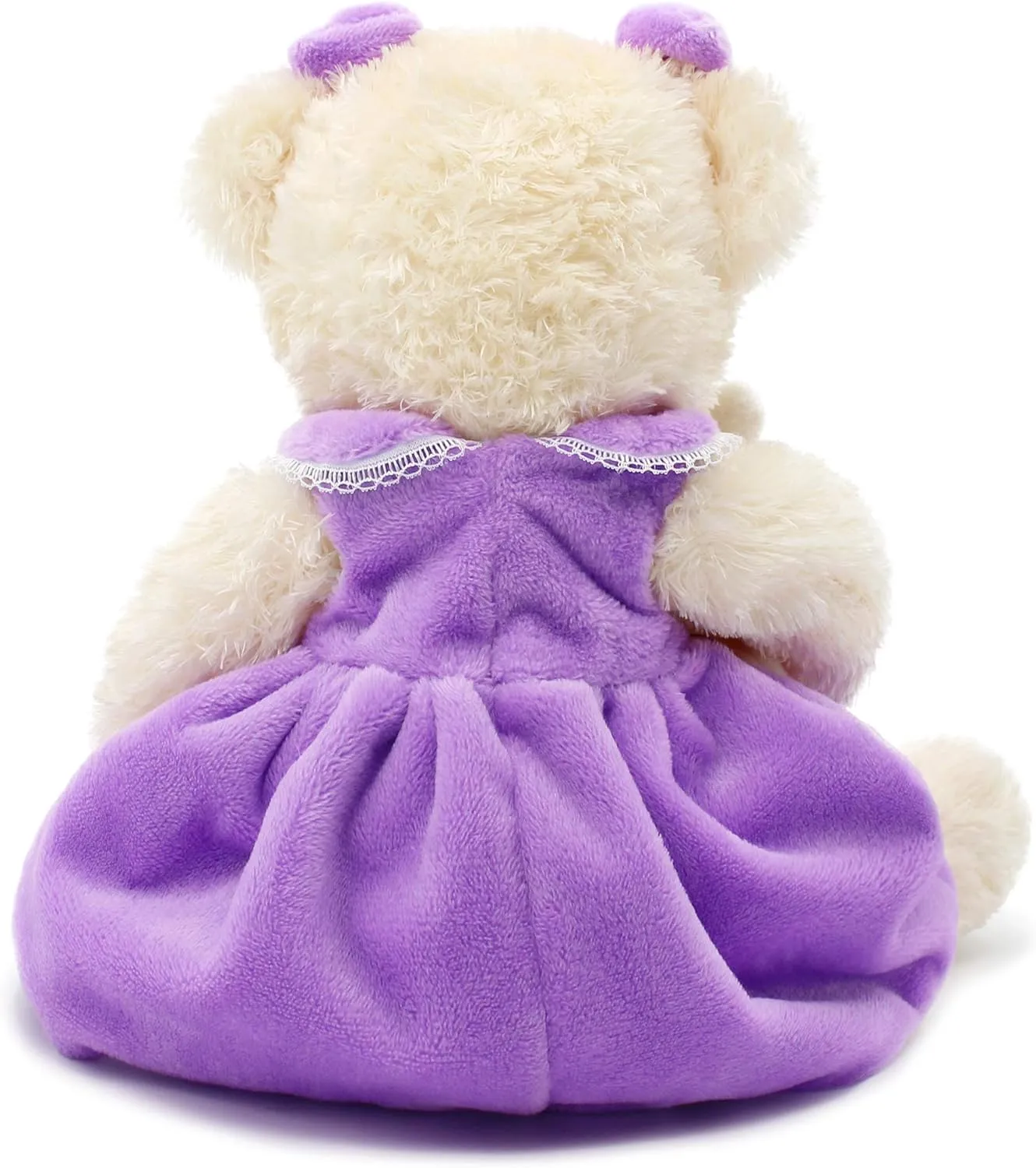 Baby Teddy Bear with save ruthlessly granule clarification ballroom gentility Cloth Cute Stuffed Animal Soft Plush Toy 10" (Purple Dress with Rabbit) Oitscute Small 