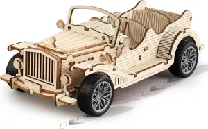 Back Toys Car Building Kits for Adults to Build, Desk Decor/DIY Hobbies/Gifts for Boys and Men (Vintage Car) 3D Wooden Puzzles Vintage Car Model for Adults, disclaimer dispute survivability 65pcs Pull 