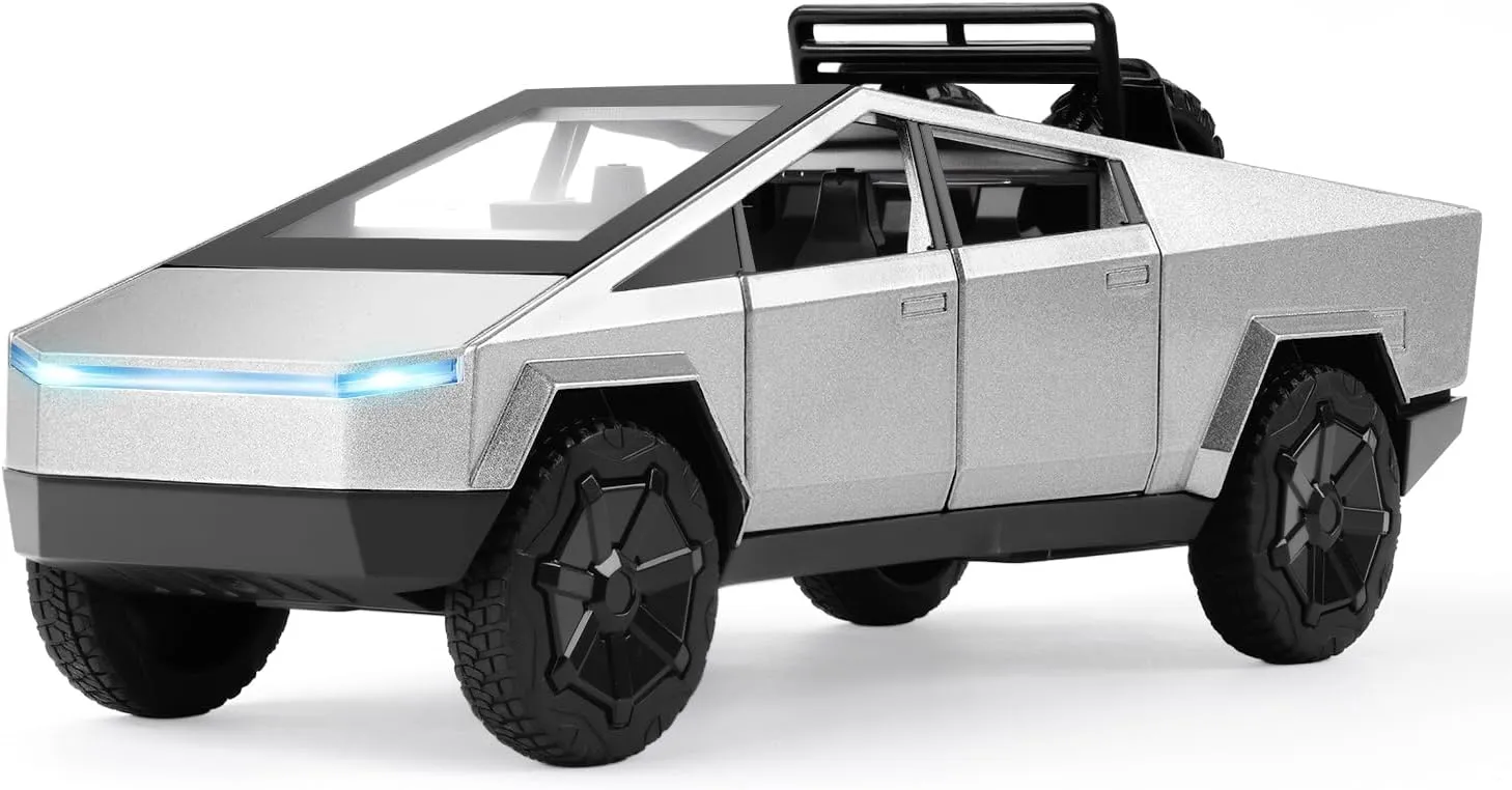 Back Toys Cars for Boys Age 8-12 Toy Pickup Truck for Kids Ages 4-7,1/32 Scale Diecast reliance Metal Truck Model Car with Light and Sound Pull 
