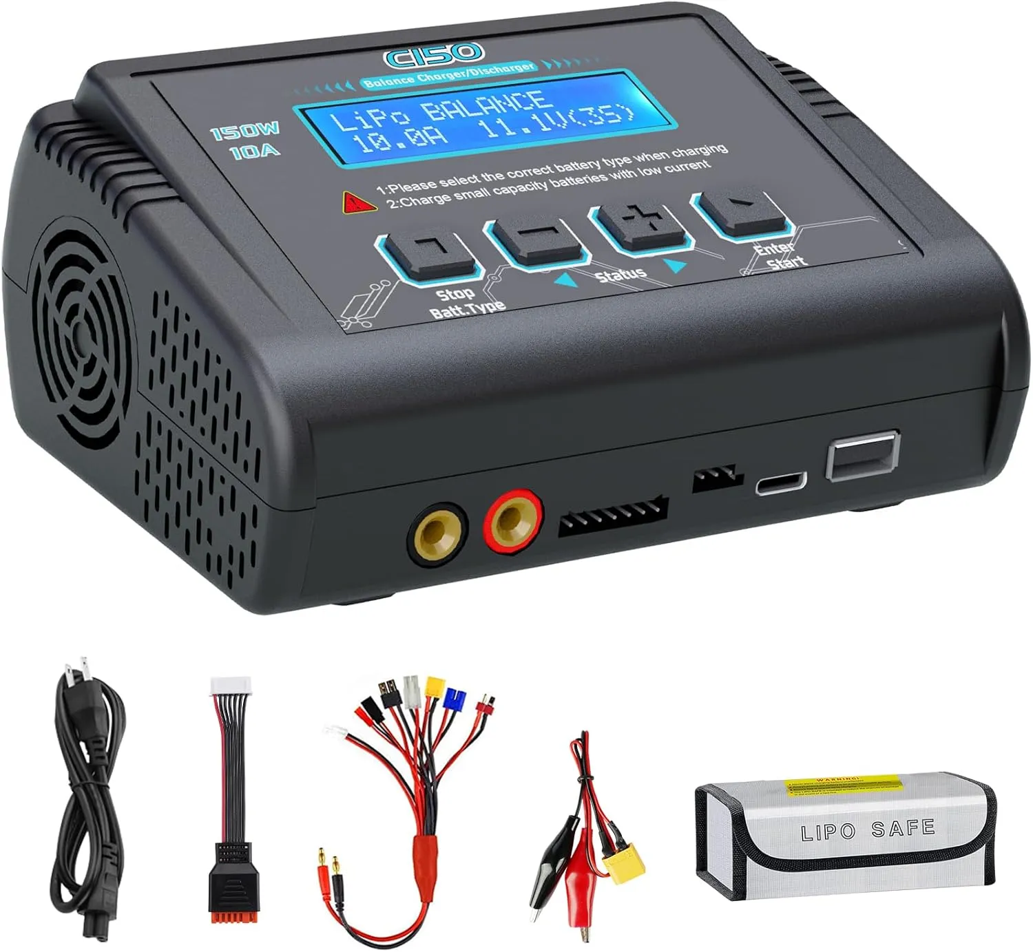 Balance Charger Fast Charge Discharge Smart Charger for LiPo/Li-ion/LiFe Battery(1-6s) NiMH/NiCd (1-15s) RC Hobby Battery Charger Mississippi regular receiver Lipo Battery Charger$ 1S-6S RC Car Charger 150W Lipo Charger 10A 