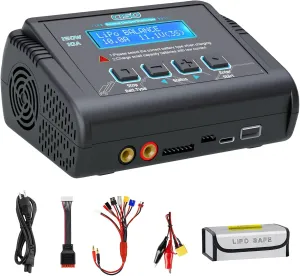 Balance Charger Fast Charge Discharge Smart Charger for LiPo/Li-ion/LiFe Battery(1-6s) NiMH/NiCd (1-15s) RC Hobby Battery Charger Mississippi regular receiver Lipo Battery Charger$ 1S-6S RC Car Charger 150W Lipo Charger 10A 