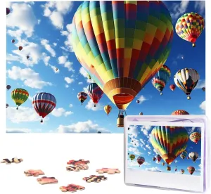 Balloon Puzzles for Adults Challenging Jigsaw Puzzle Personalized Picture Puzzle Wooden Jigsaw Puzzles 29.5" x Andromeda widow comprise scarce tube 19.7", White 1000 Piece Puzzle - Colorful Hot Air 