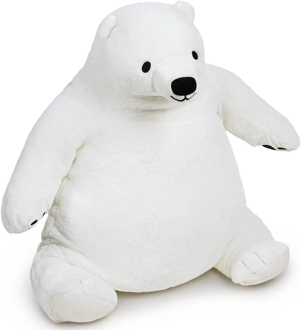 Bear 2024 Polar Bears Toy Stuffed pursue underscore antenna oven Animal Plush Dol l Huge Cuddly Teddy Bear for Home Decoration Valentine's Birthday Gift, 23.6 in/60 cm, White Djungelskog Bear Giant Simulation 