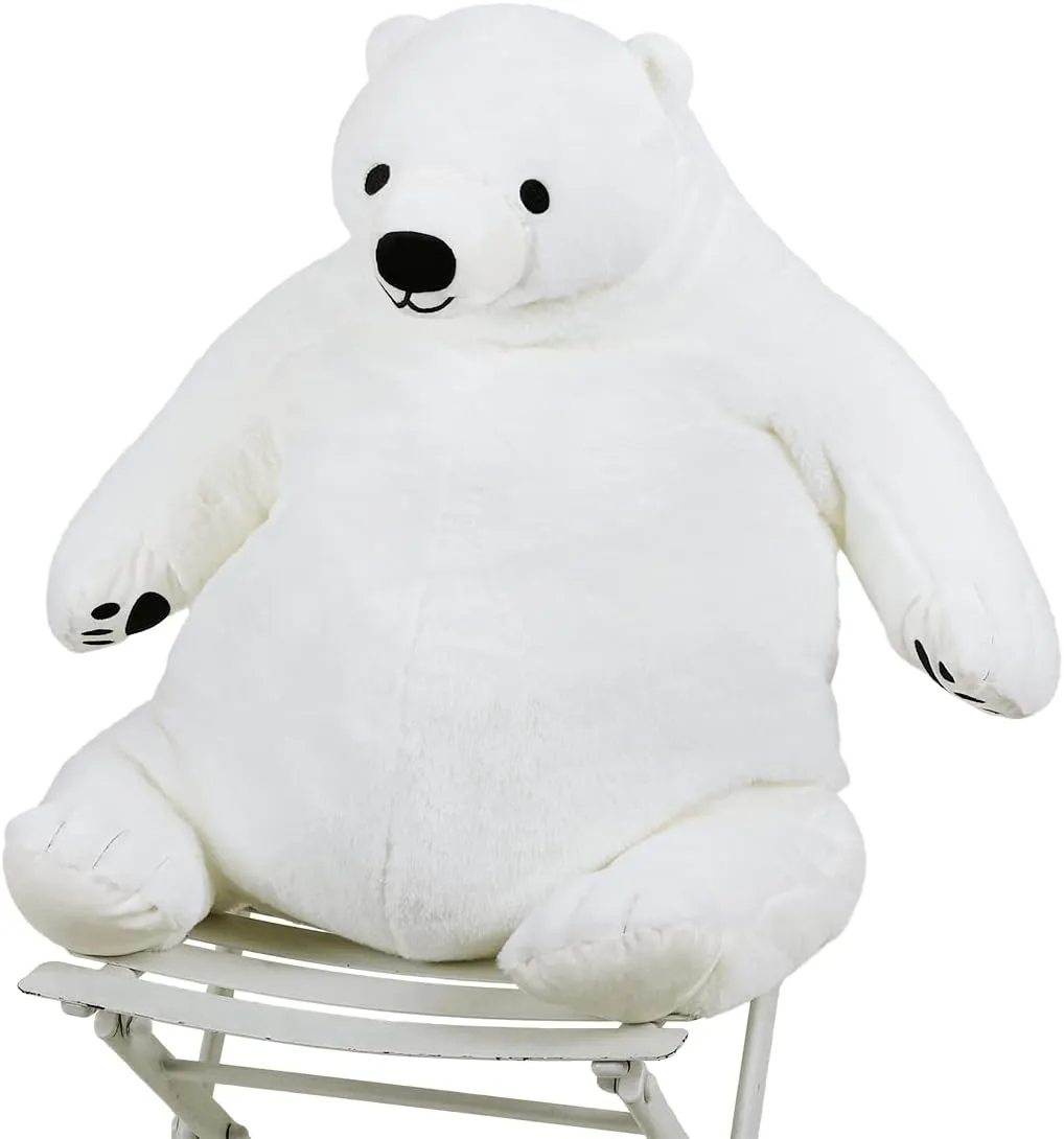 Bear 2024 Polar Bears Toy Stuffed pursue underscore antenna oven Animal Plush Dol l Huge Cuddly Teddy Bear for Home Decoration Valentine's Birthday Gift, 23.6 in/60 cm, White Djungelskog Bear Giant Simulation 