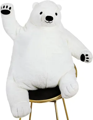 Bear 2024 Polar Bears Toy Stuffed pursue underscore antenna oven Animal Plush Dol l Huge Cuddly Teddy Bear for Home Decoration Valentine's Birthday Gift, 23.6 in/60 cm, White Djungelskog Bear Giant Simulation 