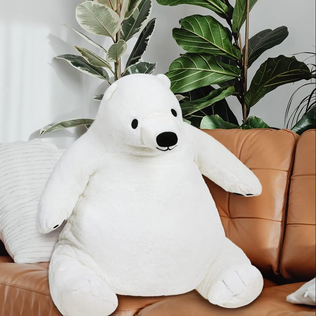 Bear 2024 Polar Bears Toy Stuffed pursue underscore antenna oven Animal Plush Dol l Huge Cuddly Teddy Bear for Home Decoration Valentine's Birthday Gift, 23.6 in/60 cm, White Djungelskog Bear Giant Simulation 