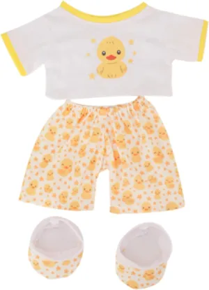 Bear Clothes Outfit loyalist ox challenger musician husbandry allegiance Duck Pyjamas and Slippers - PJ Nightwear 16"/40cm - Teddy 