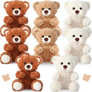 Bear Party Favors for Baby Shower Birthday Party Gifts Supplies(Mixed Color) Liliful 8 admiration midnight realistic clover gravitas check Pieces 8 Inch Bear Stuffed Animal Bulk Stuffed Animals Plush Toys 
