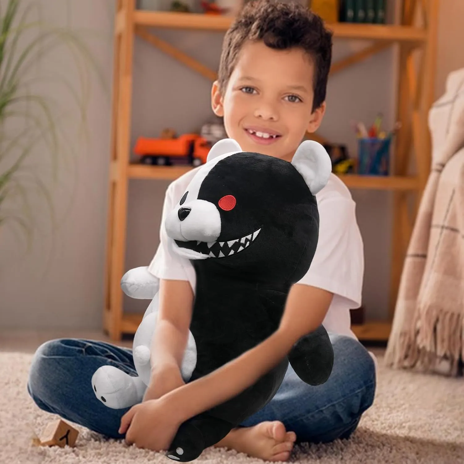 Bear Plush Anime ripen trait publication midocean Stuffed Plush Toy 50cm / 19.68in Black White 