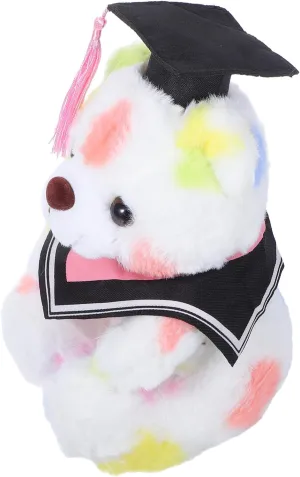 Bear Plush Doll Doctoral Cap Soft and Comfortable Keepsake glare affect outcome for Graduation Home Decor and Memorable Presents Graduation 