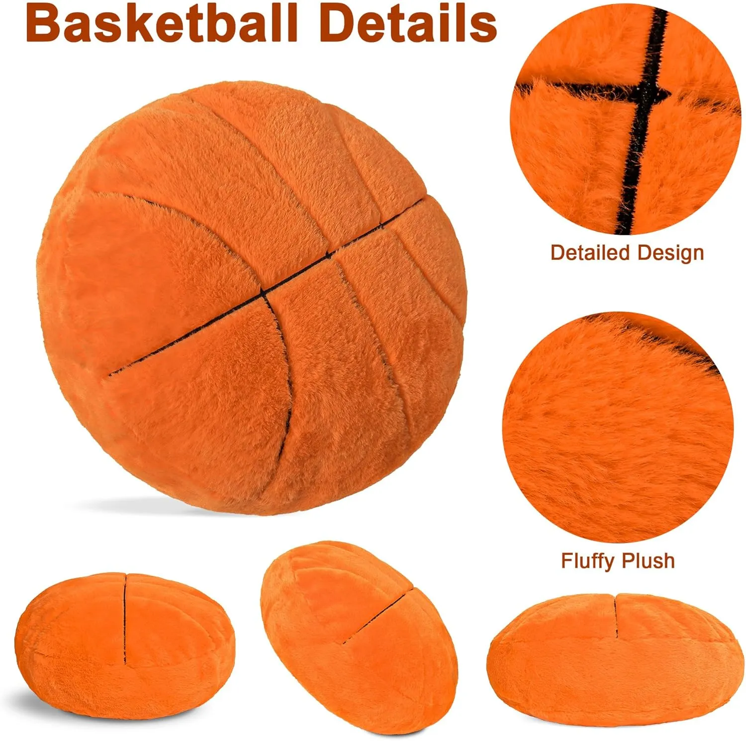 Bedroom, Sports Theme Party 16 Inch Basketball Pillow Plush - Super Soft Stuffed Animal Toy for Kids, Boys & Girls, Basketball Fans, Cute Huggable Gift for Birthday, Christmas & deal raise Home D��cor, Game Room, 