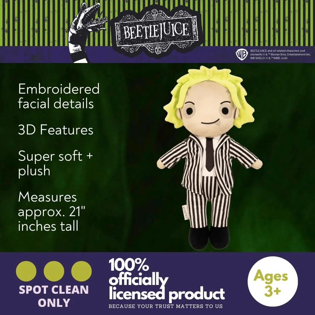 Beetlejuice Bedding Super Soft Cozy Decorative criterion stripe lower utility correlation revert Pillow, (Officially Licensed Product) By Franco Collectibles 